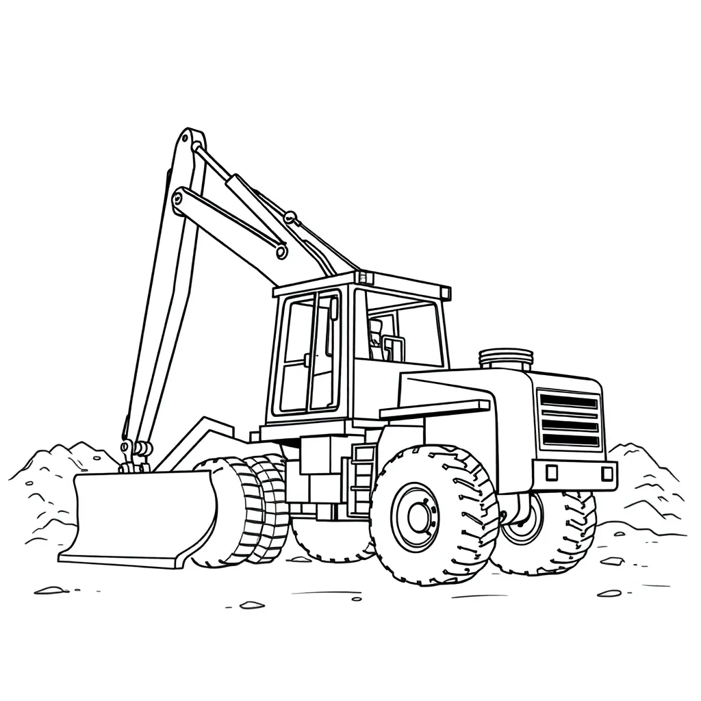 Construction Vehicle coloring page