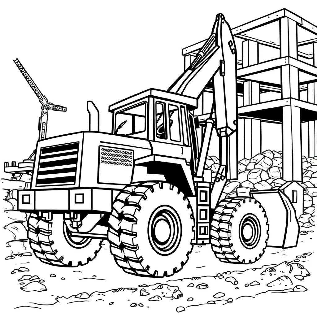 Construction Vehicle coloring page