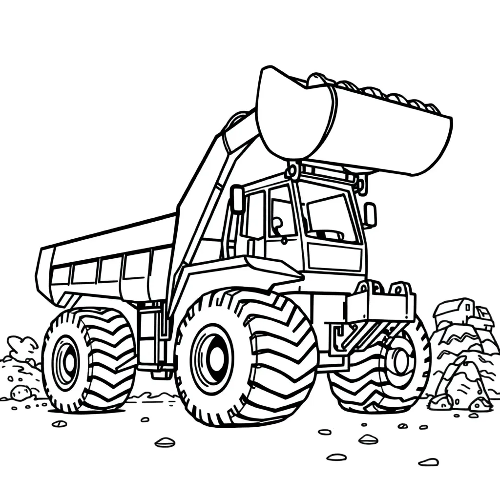 Construction Vehicle coloring page