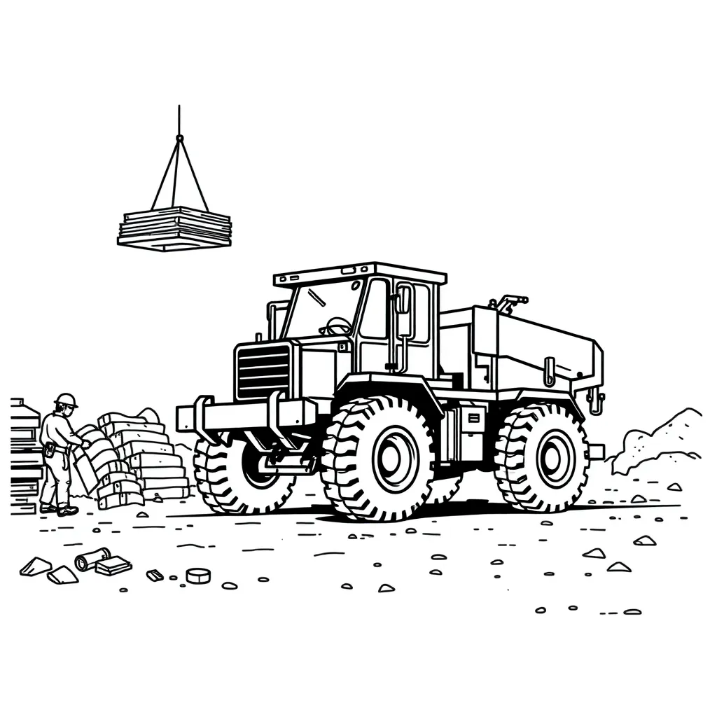 Construction Vehicle coloring page