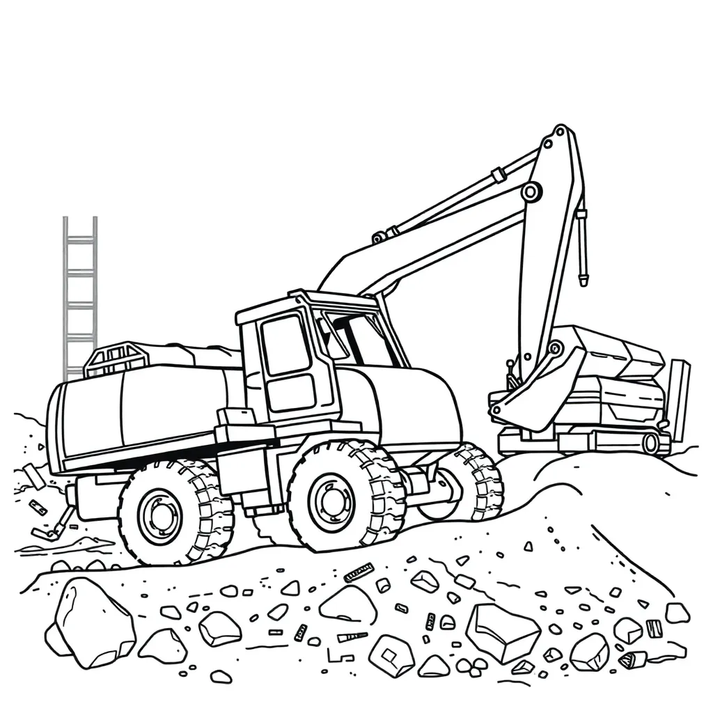 Construction Vehicle coloring page