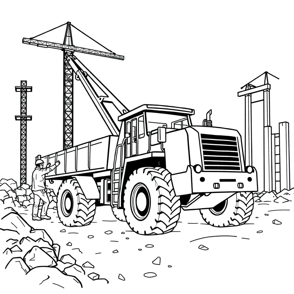 Construction Vehicle coloring page
