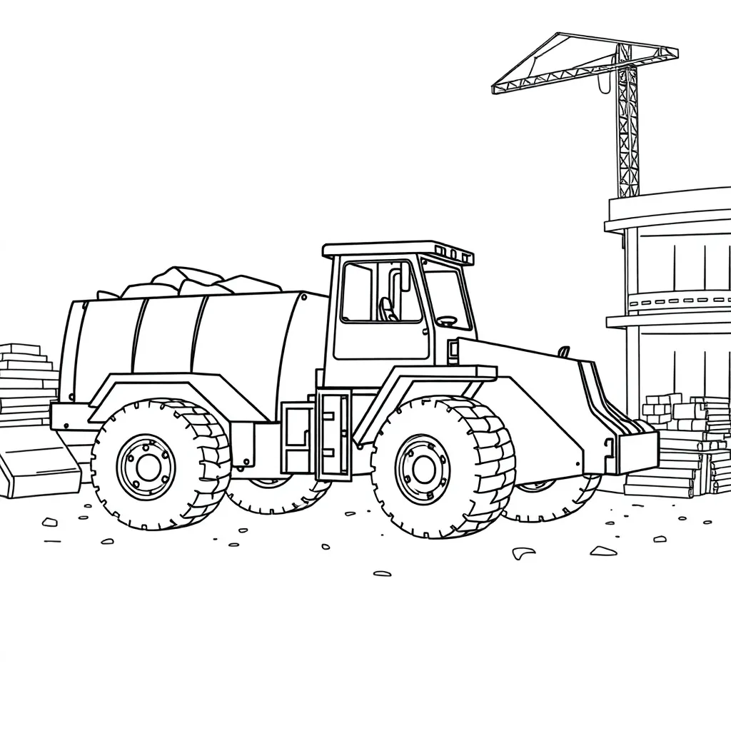 Construction Vehicle coloring page