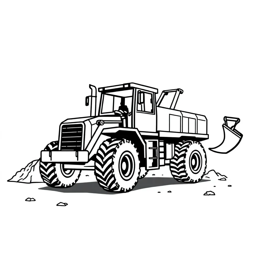 Construction Vehicle coloring page