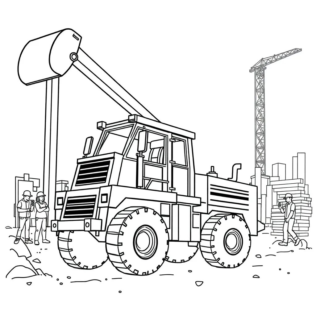 Construction Vehicle coloring page