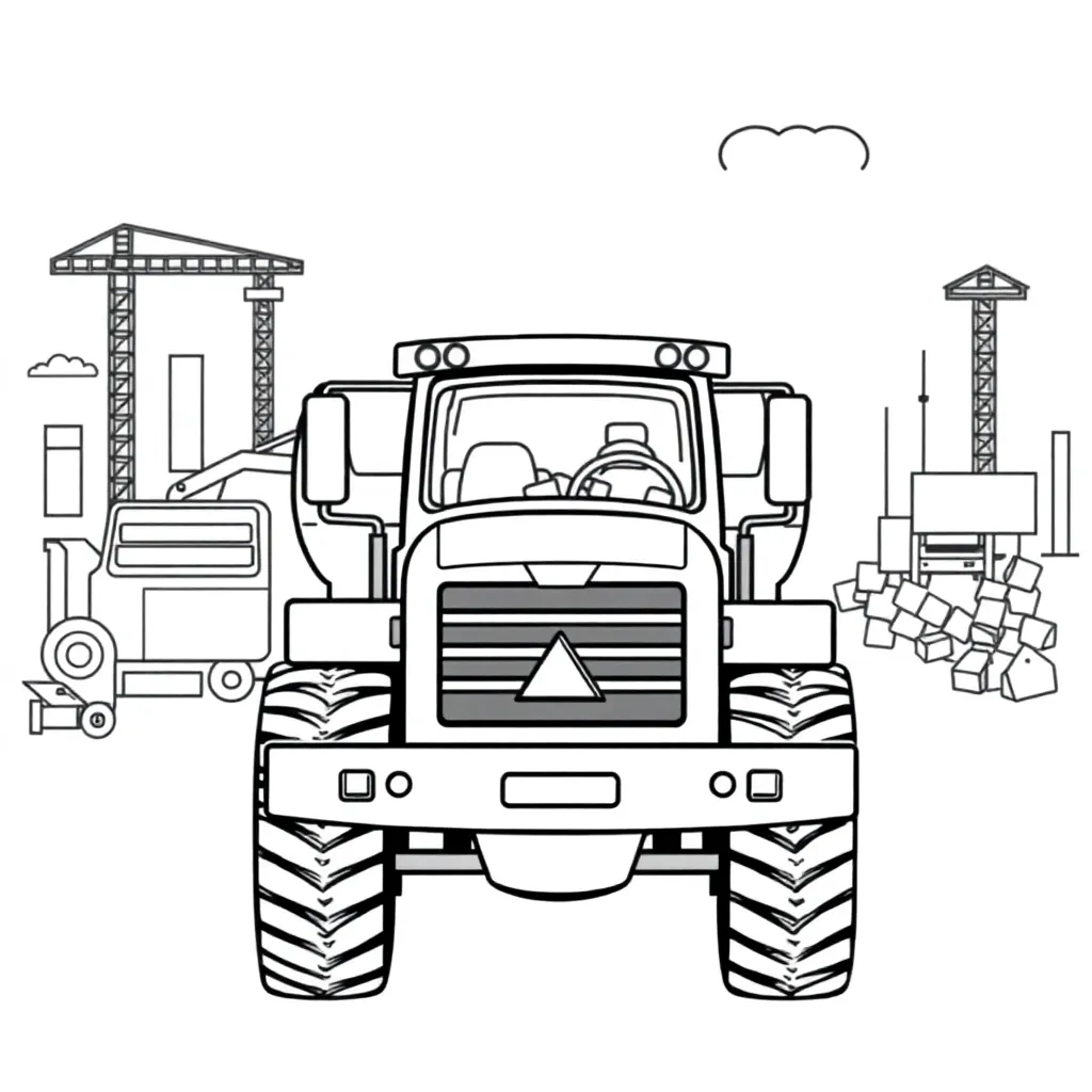 Construction Vehicle coloring page