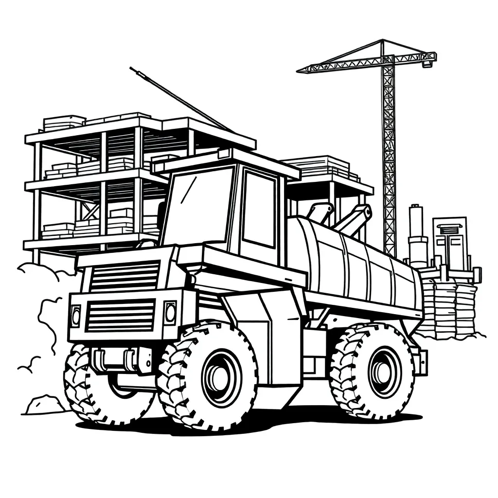 Construction Vehicle coloring page