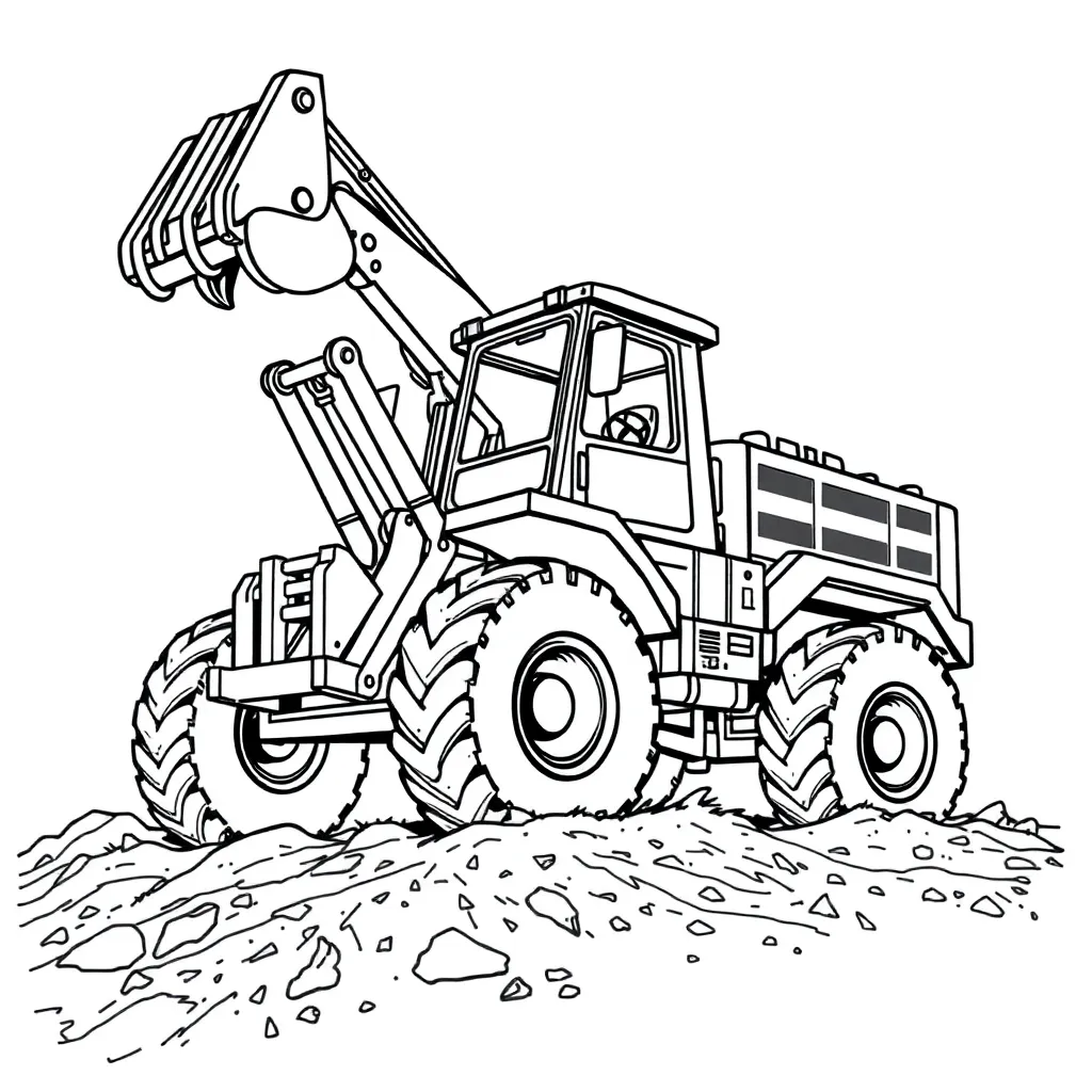 Construction Vehicle coloring page