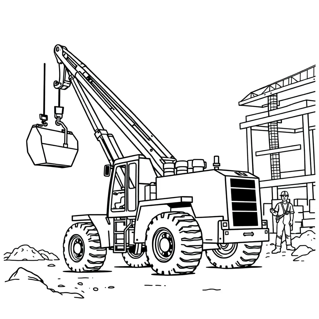 Construction Vehicle coloring page