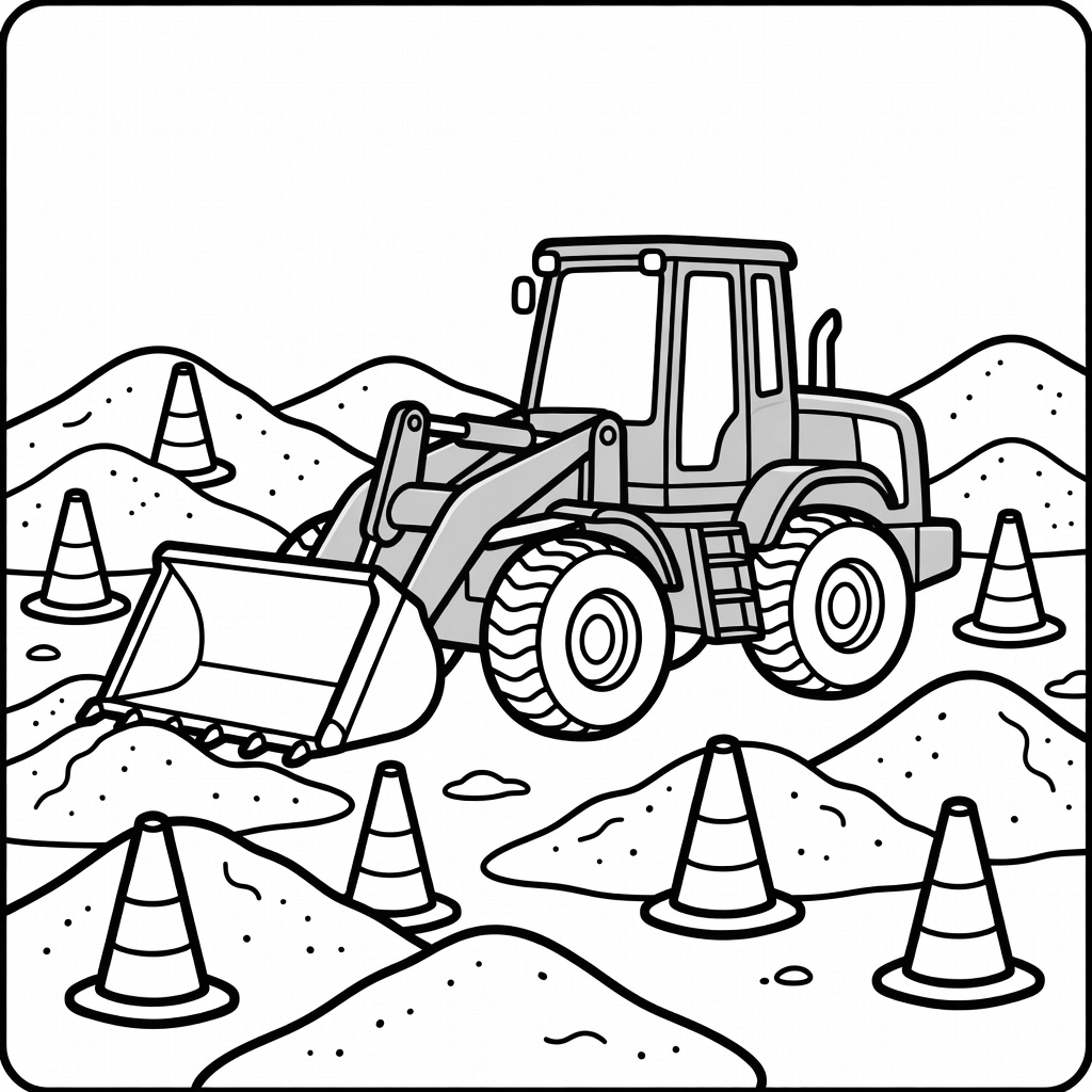 Construction Vehicle coloring page