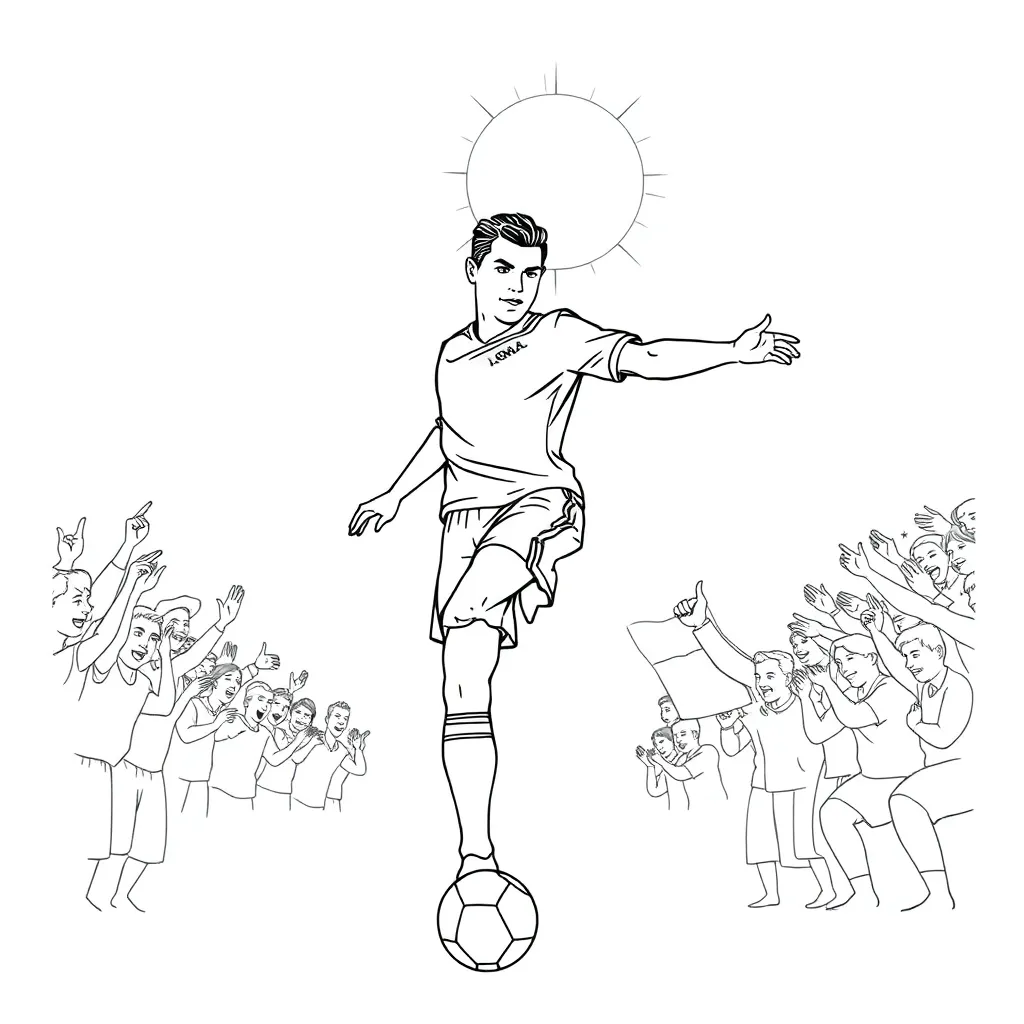 Cristiano Ronaldo coloring page