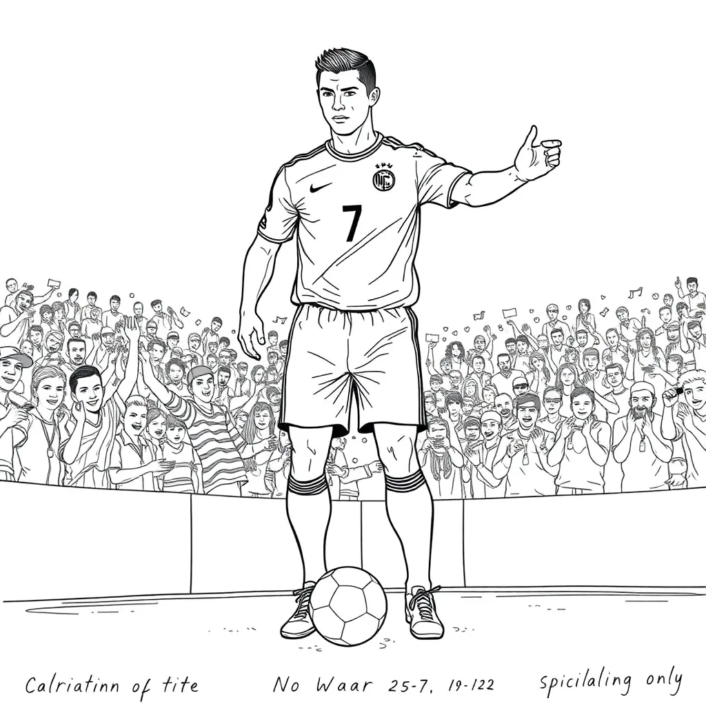 Cristiano Ronaldo coloring page