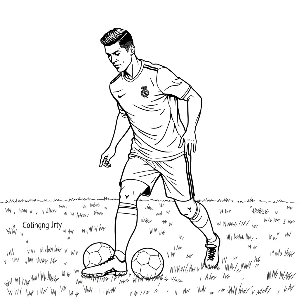 Cristiano Ronaldo coloring page