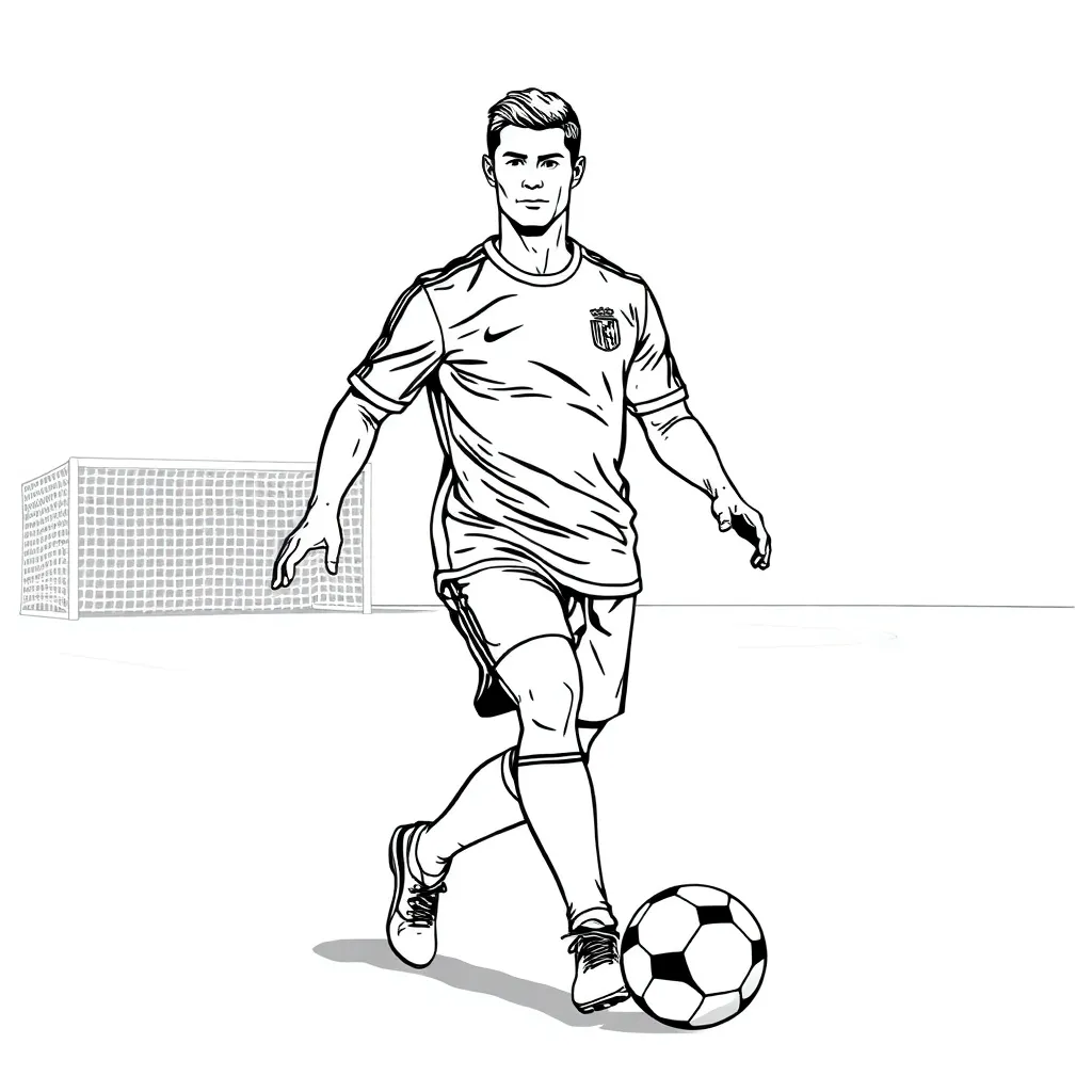 Cristiano Ronaldo coloring page