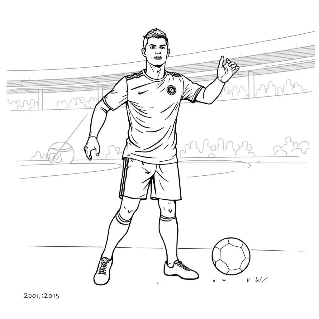 Cristiano Ronaldo coloring page
