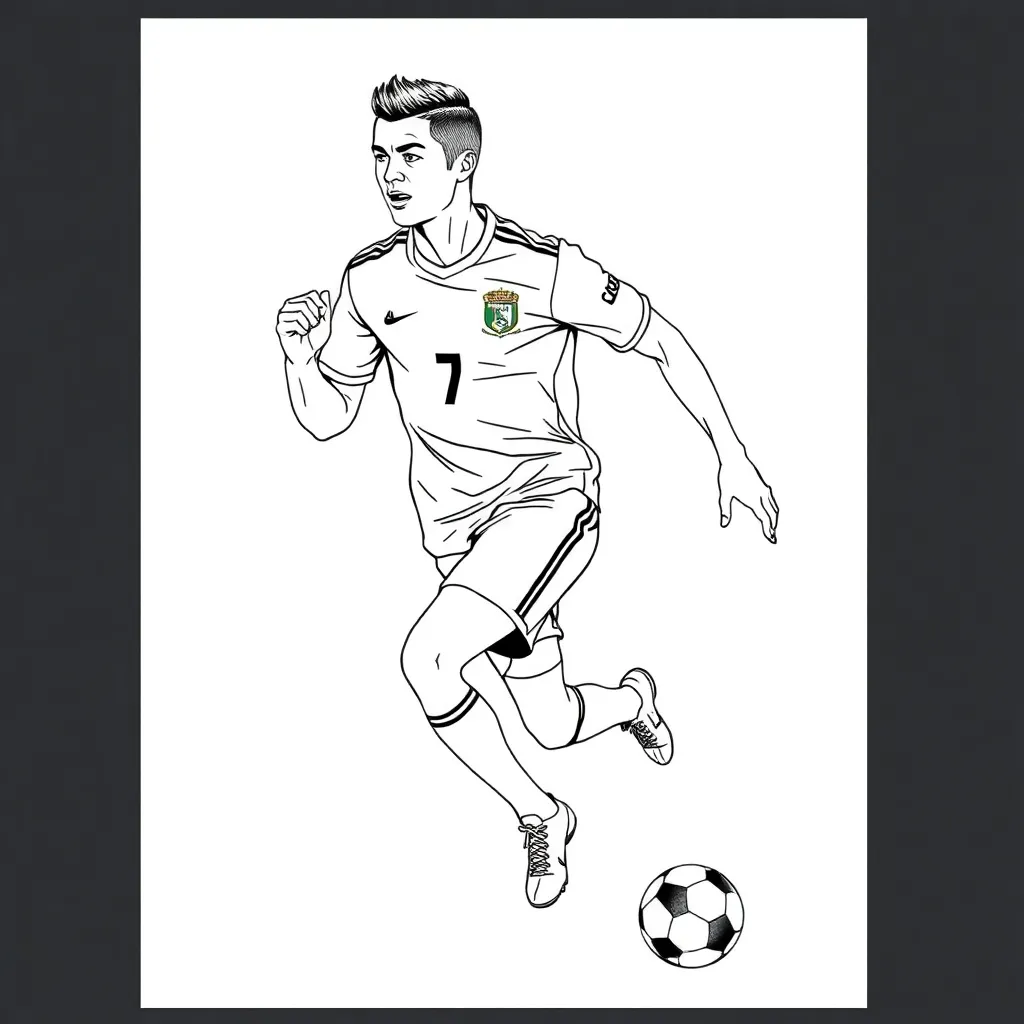 Cristiano Ronaldo coloring page