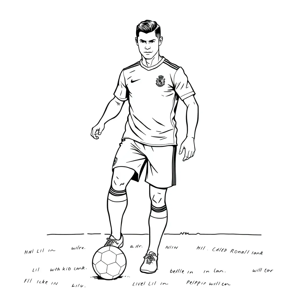 Cristiano Ronaldo coloring page