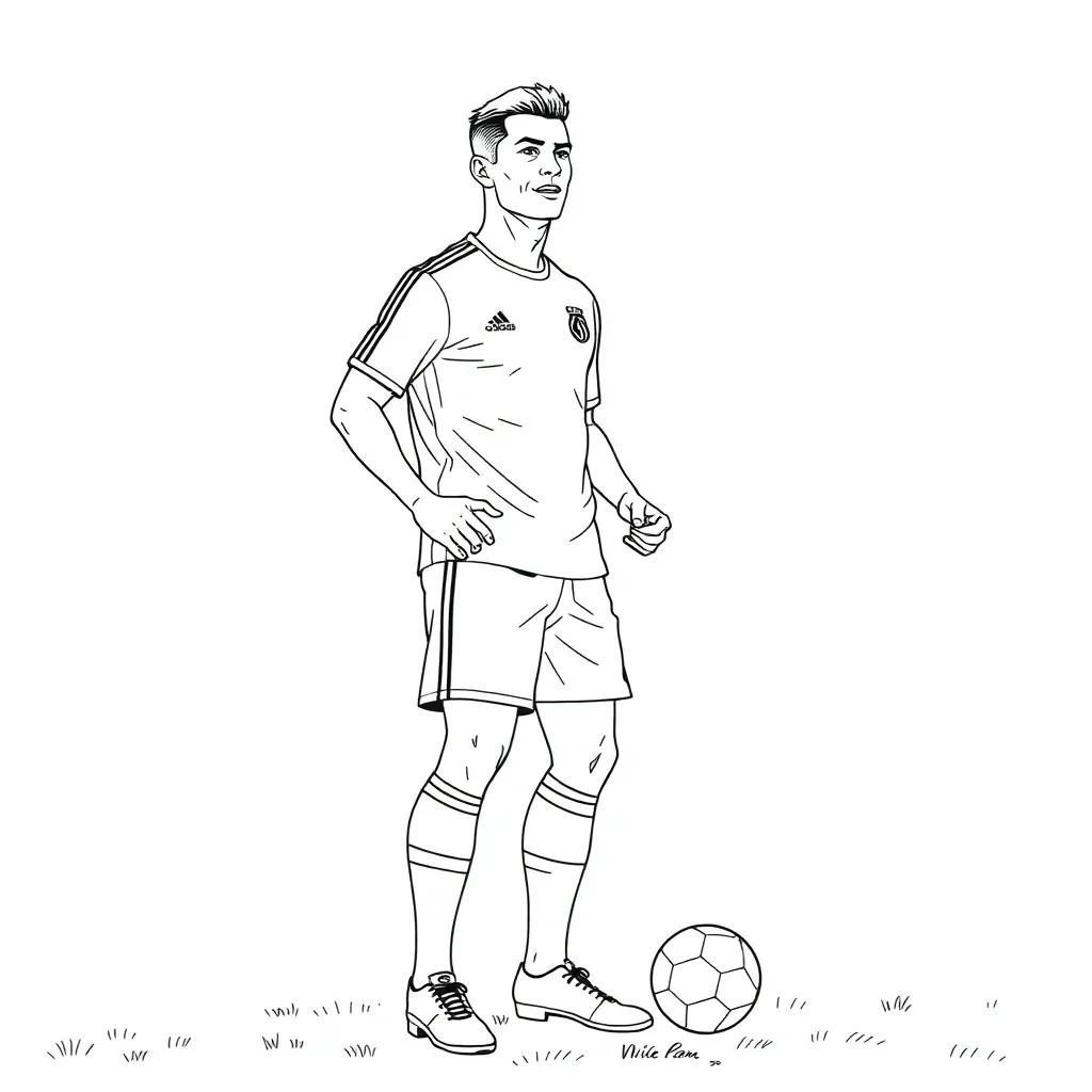 Cristiano Ronaldo coloring page