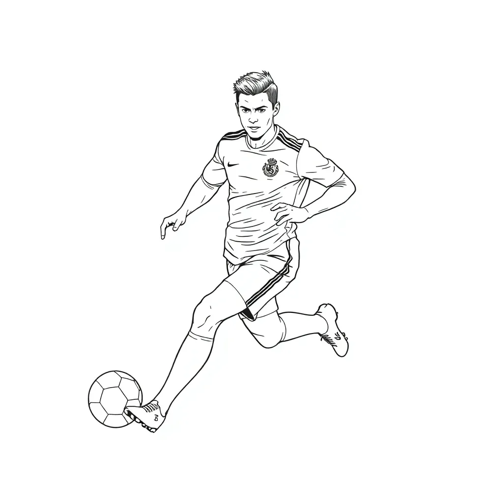 Cristiano Ronaldo coloring page