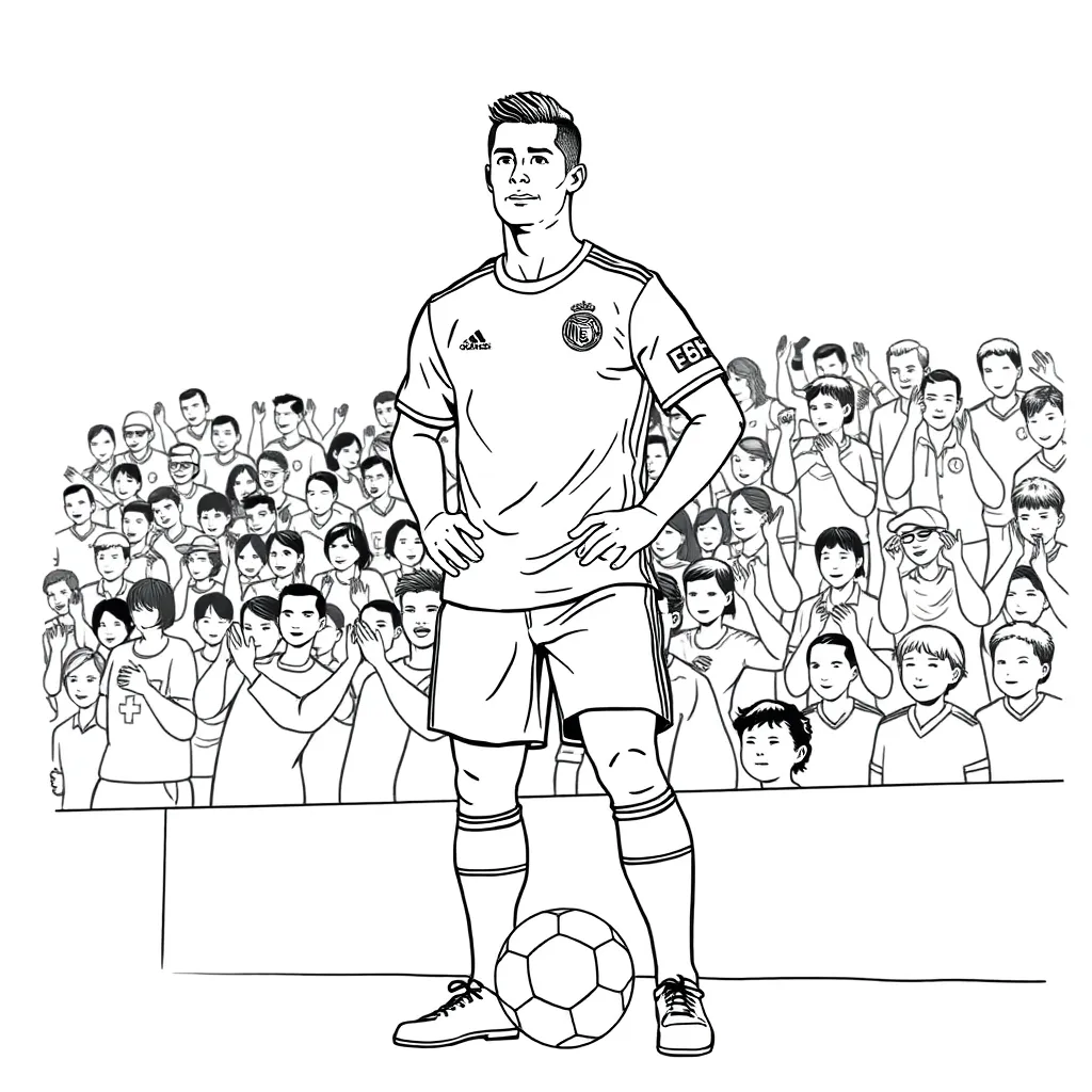 Cristiano Ronaldo coloring page