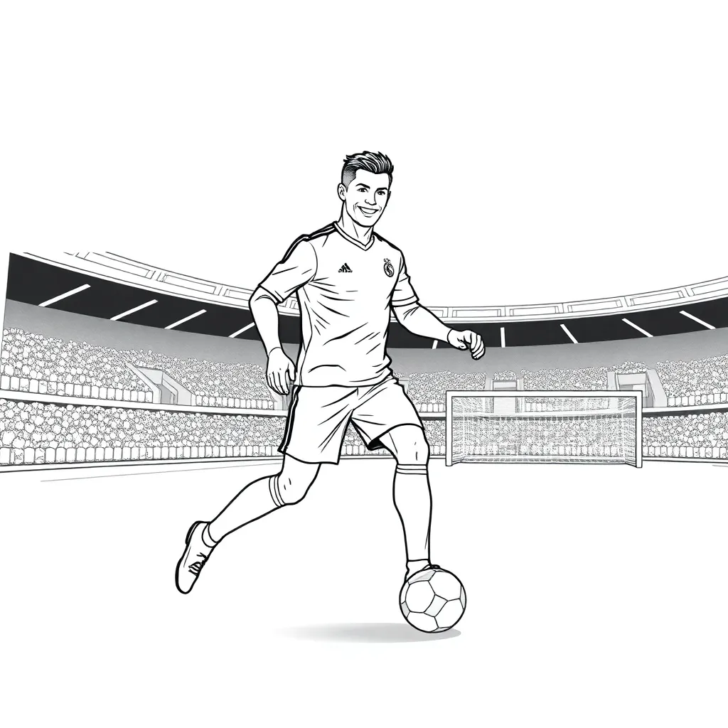Cristiano Ronaldo coloring page