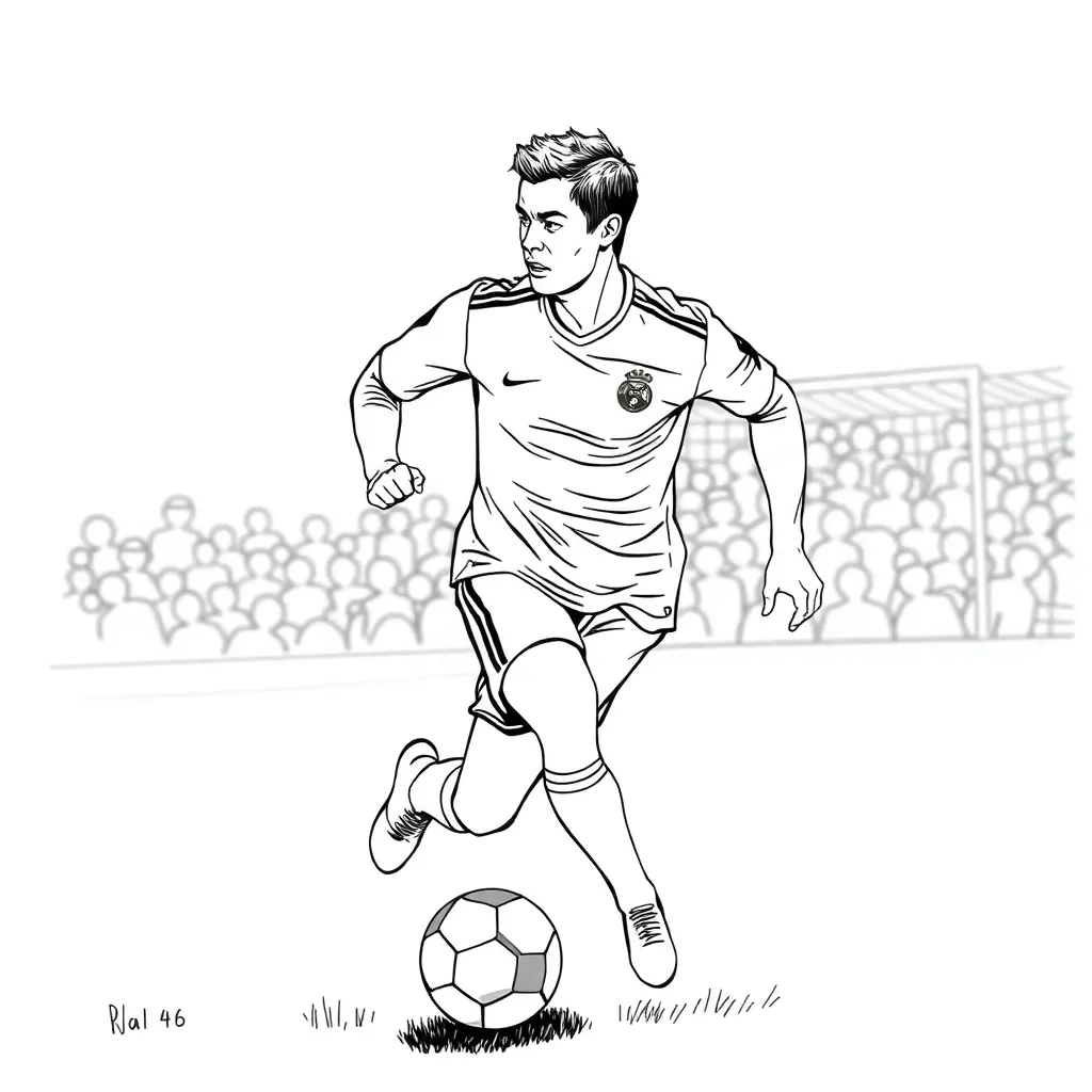 Cristiano Ronaldo coloring page