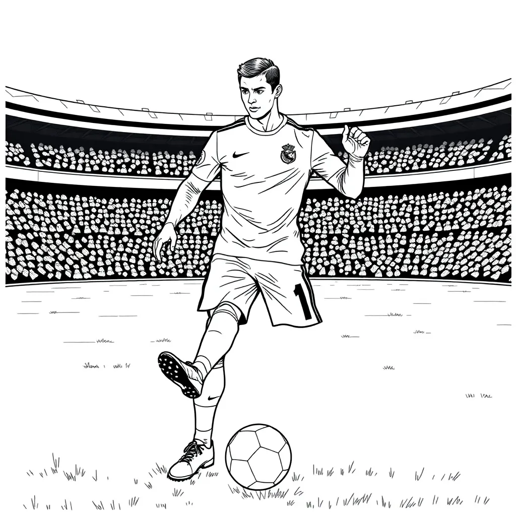 Cristiano Ronaldo coloring page