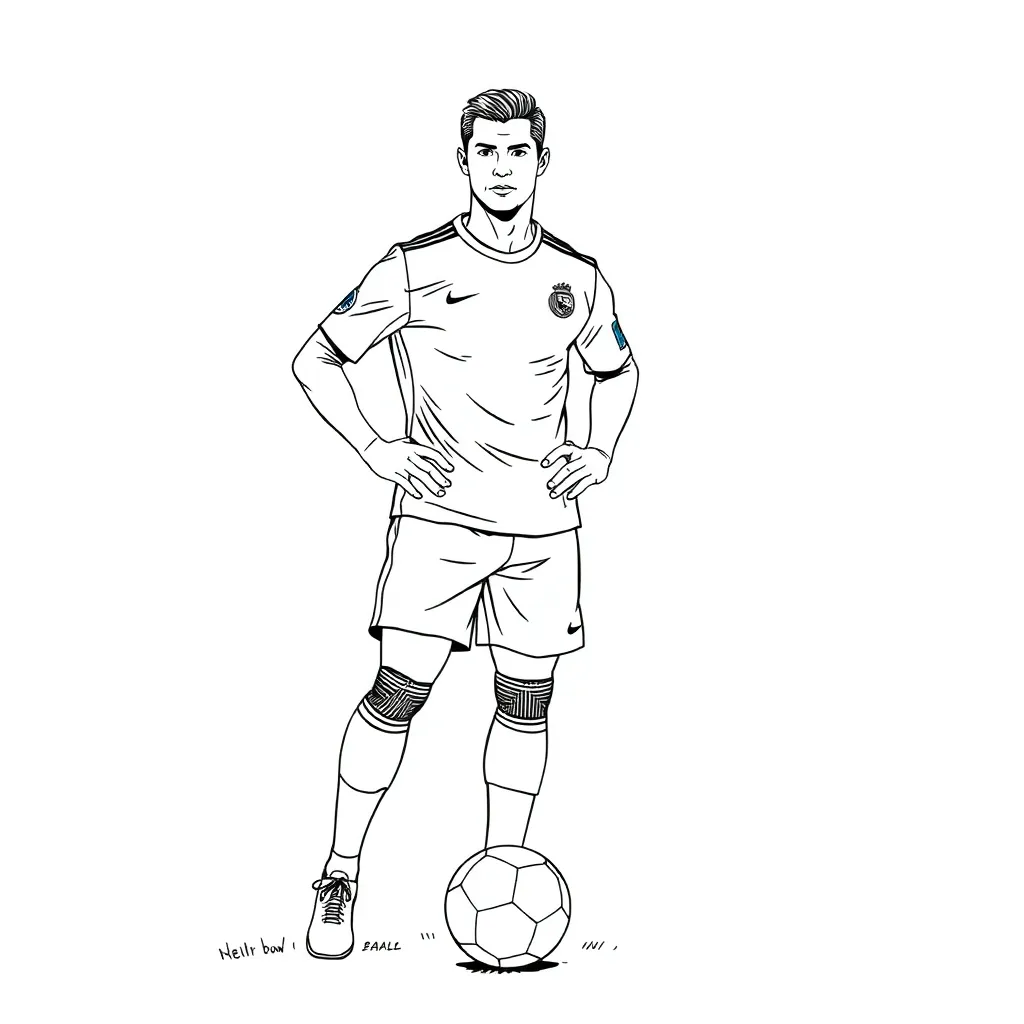 Cristiano Ronaldo coloring page