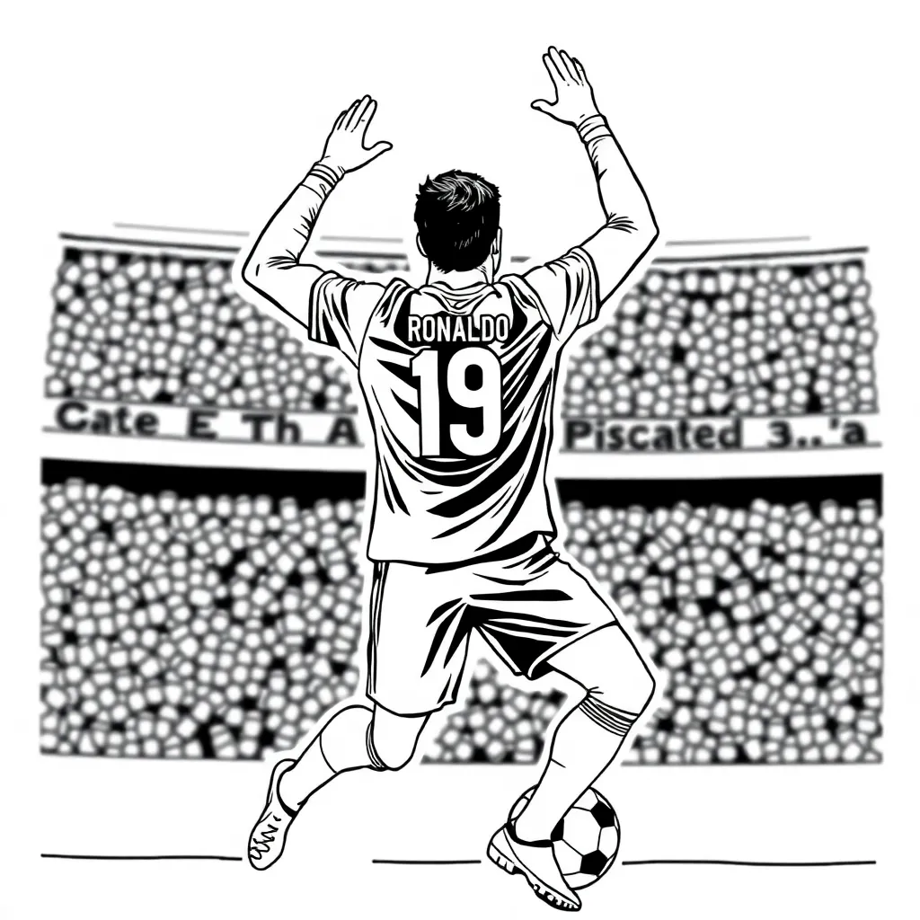 Cristiano Ronaldo coloring page