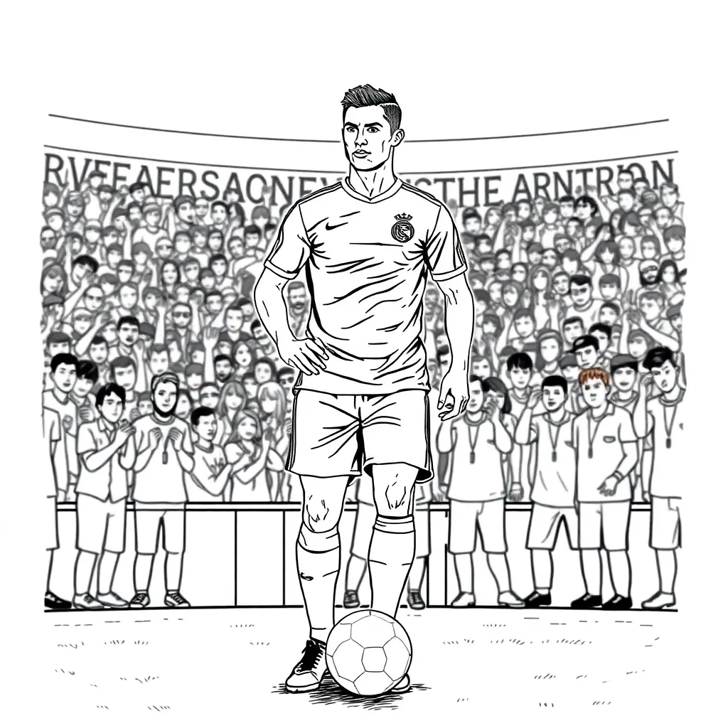 Cristiano Ronaldo coloring page