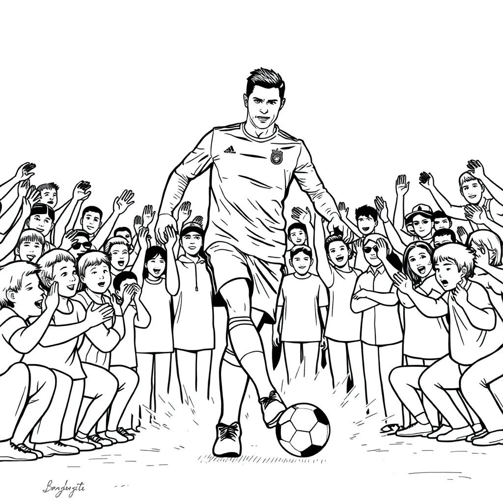 Cristiano Ronaldo coloring page
