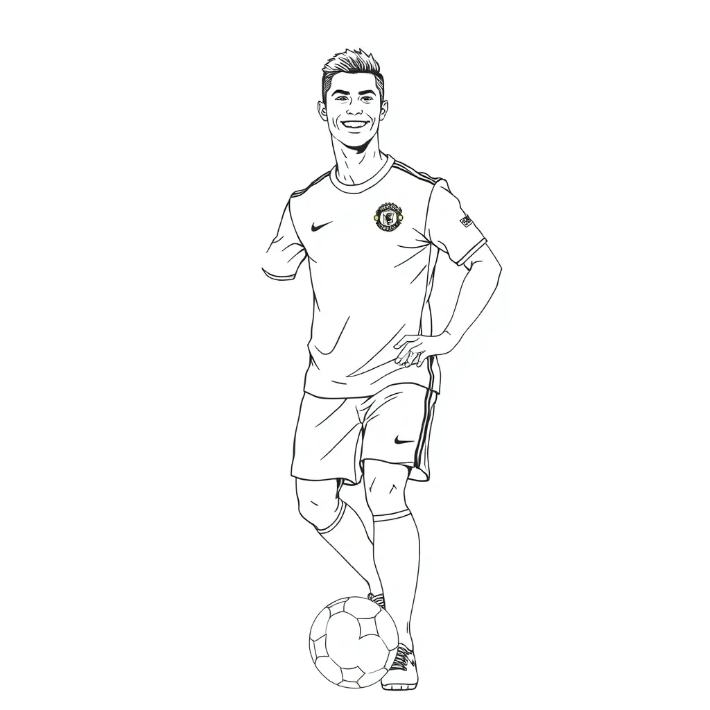 Cristiano Ronaldo coloring page