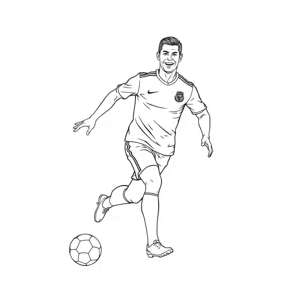 Cristiano Ronaldo coloring page
