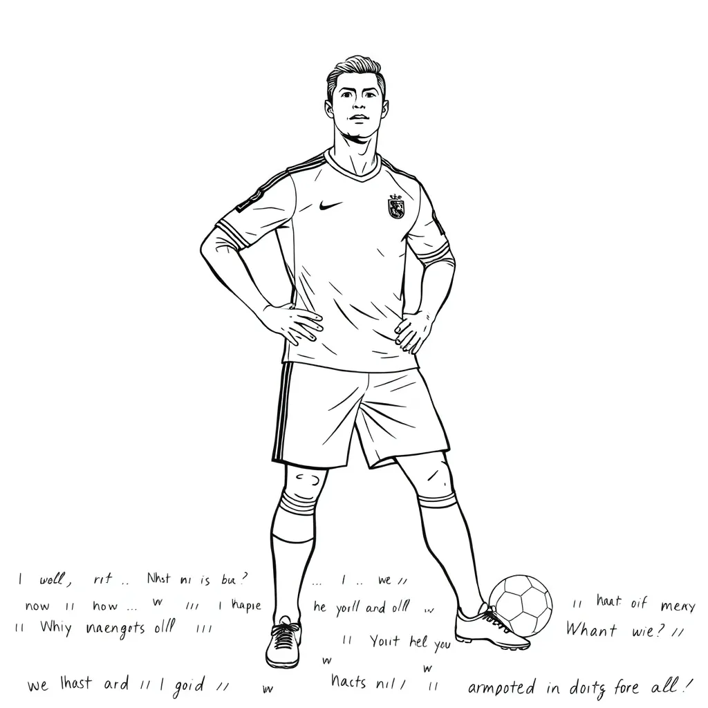 Cristiano Ronaldo coloring page