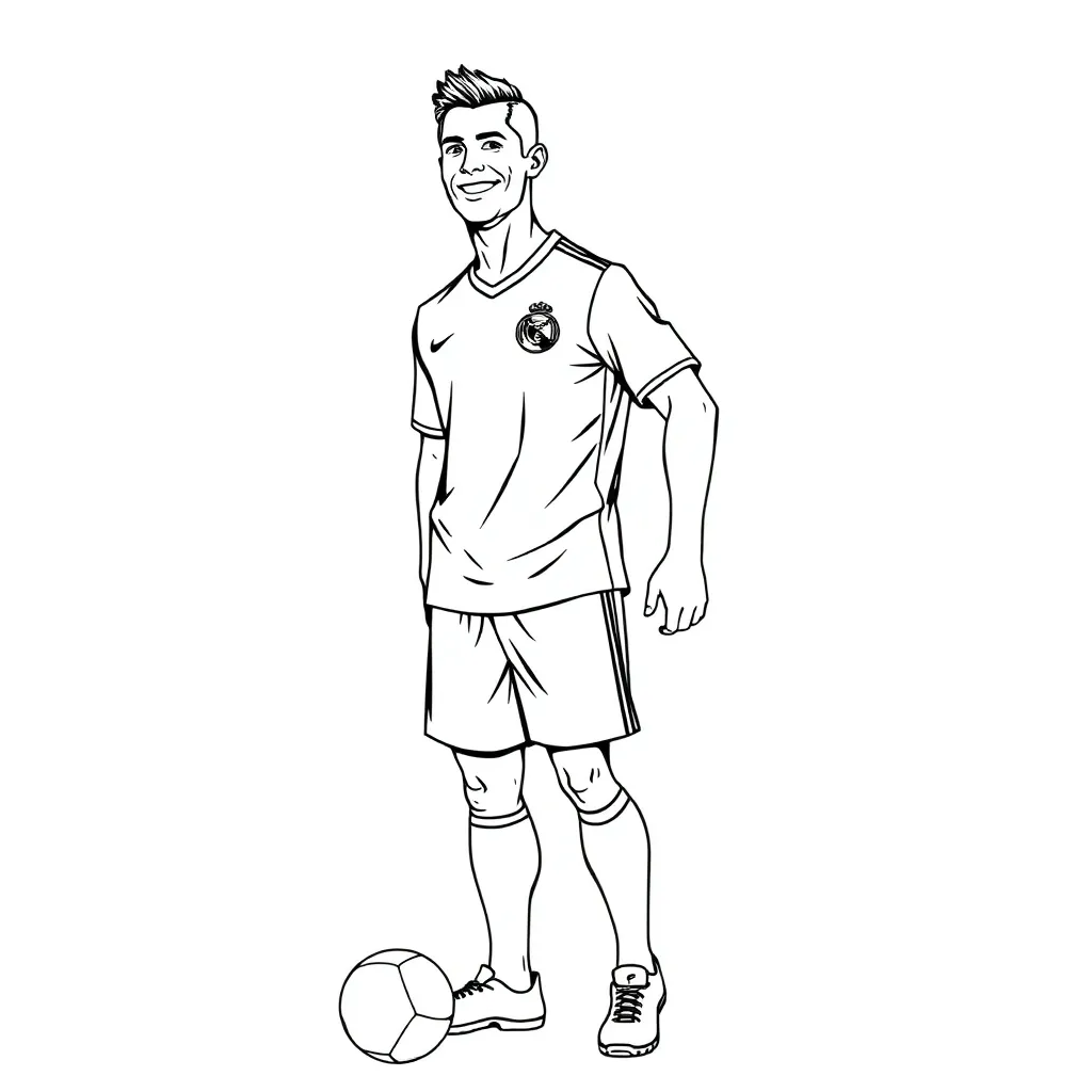 Cristiano Ronaldo coloring page