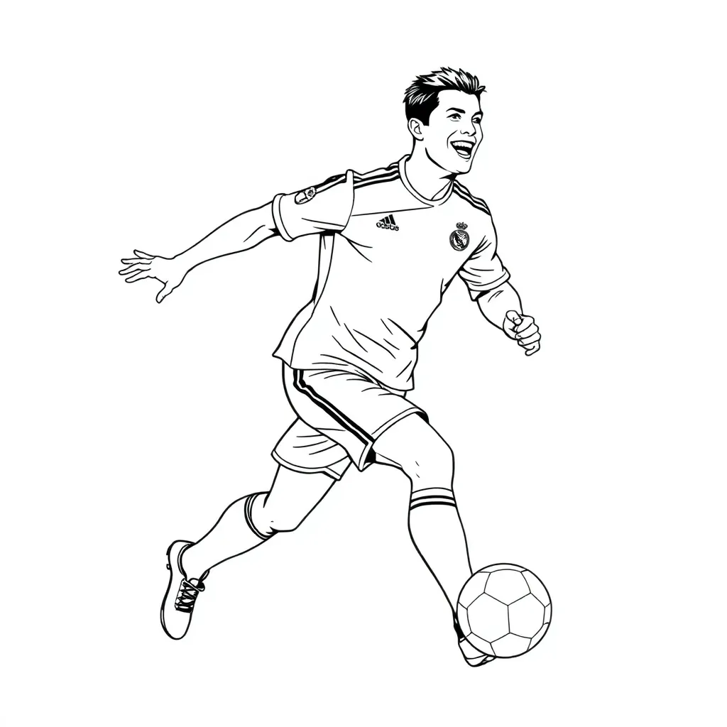 Cristiano Ronaldo coloring page