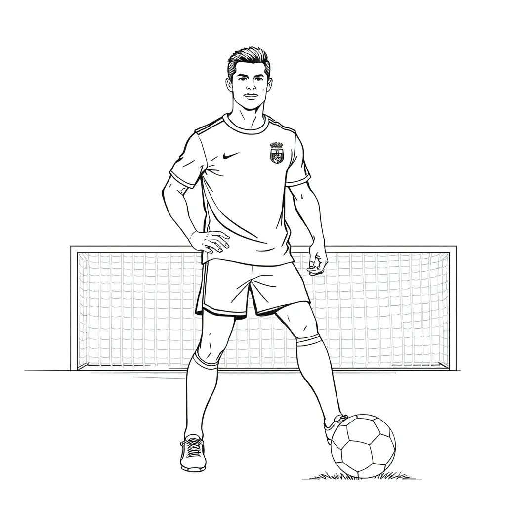 Cristiano Ronaldo coloring page
