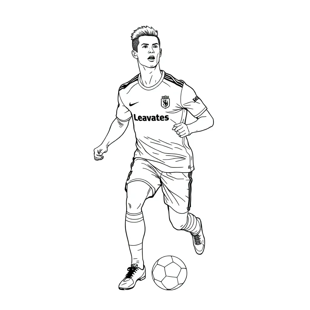 Cristiano Ronaldo coloring page