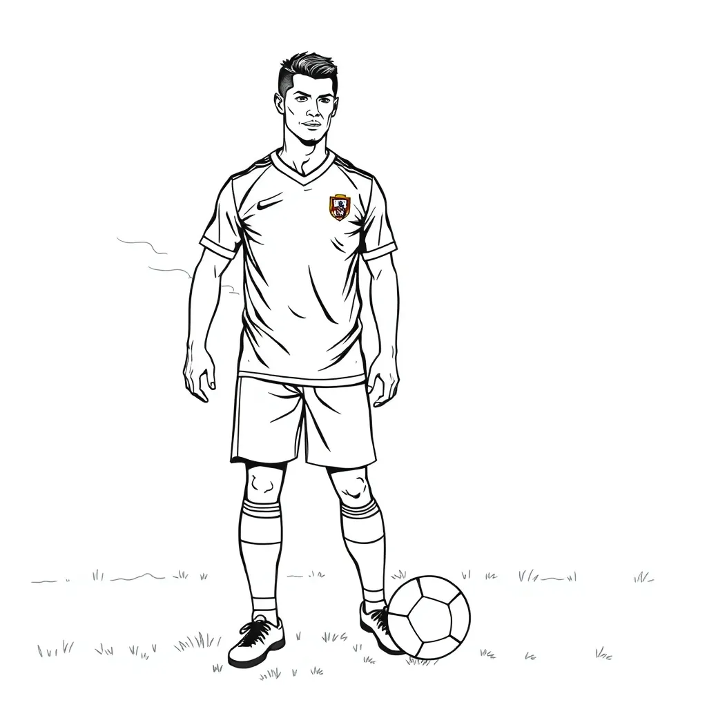 Cristiano Ronaldo coloring page