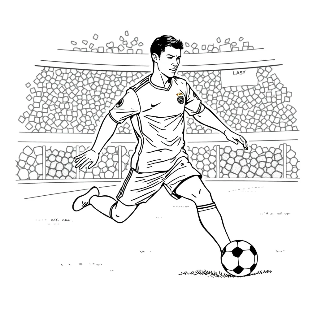 Cristiano Ronaldo coloring page