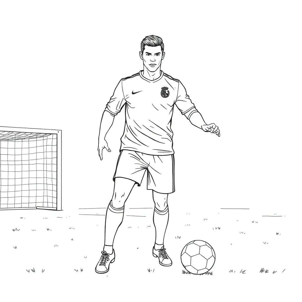 Cristiano Ronaldo coloring page