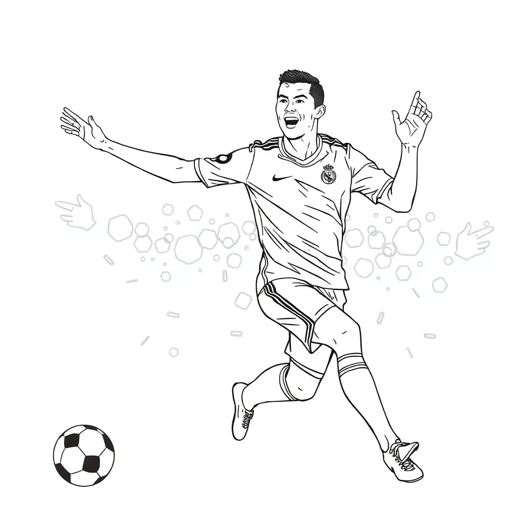 Cristiano Ronaldo coloring page