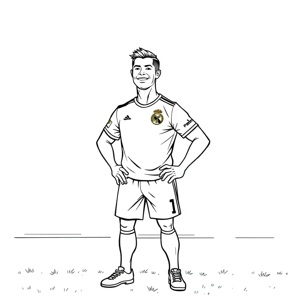 Cristiano Ronaldo coloring page