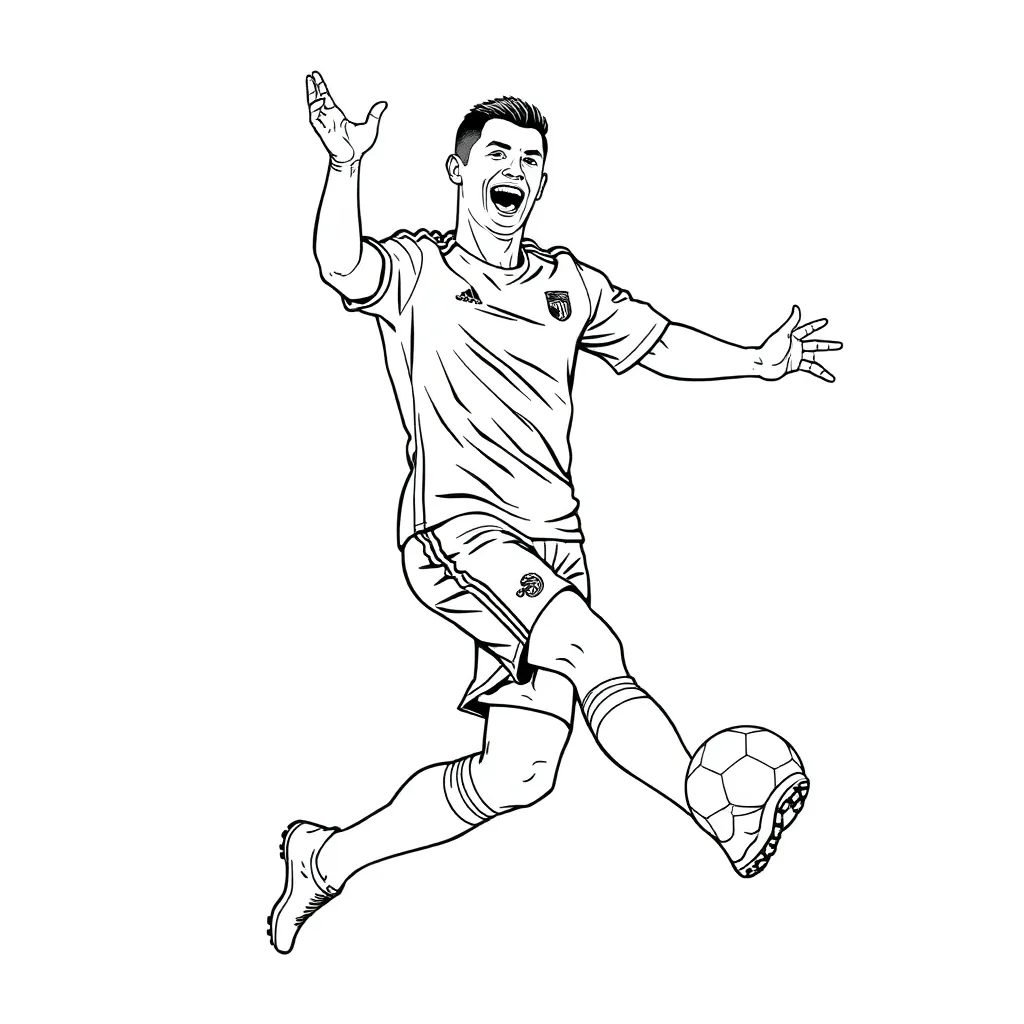 Cristiano Ronaldo coloring page