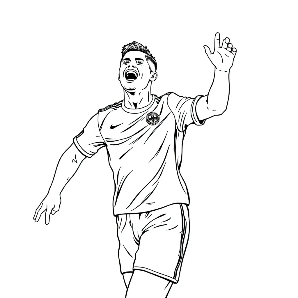 Cristiano Ronaldo coloring page