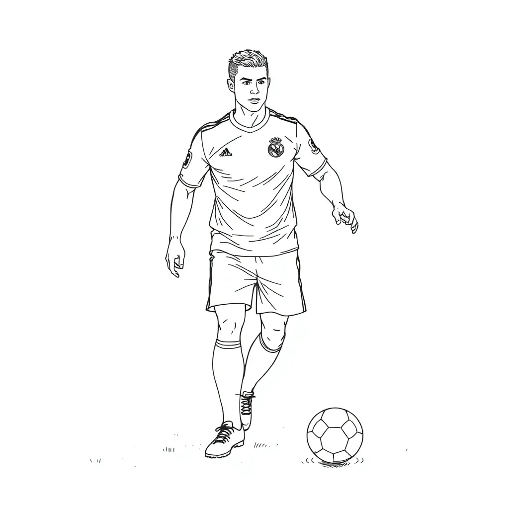 Cristiano Ronaldo coloring page