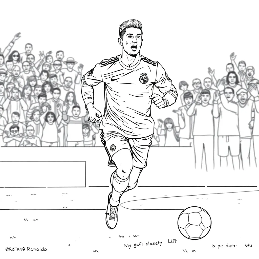 Cristiano Ronaldo coloring page