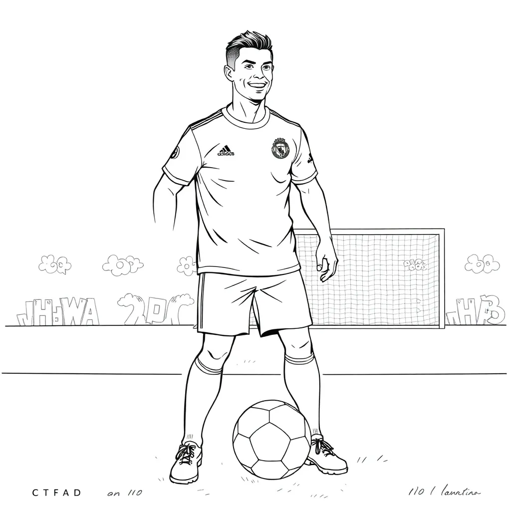 Cristiano Ronaldo coloring page