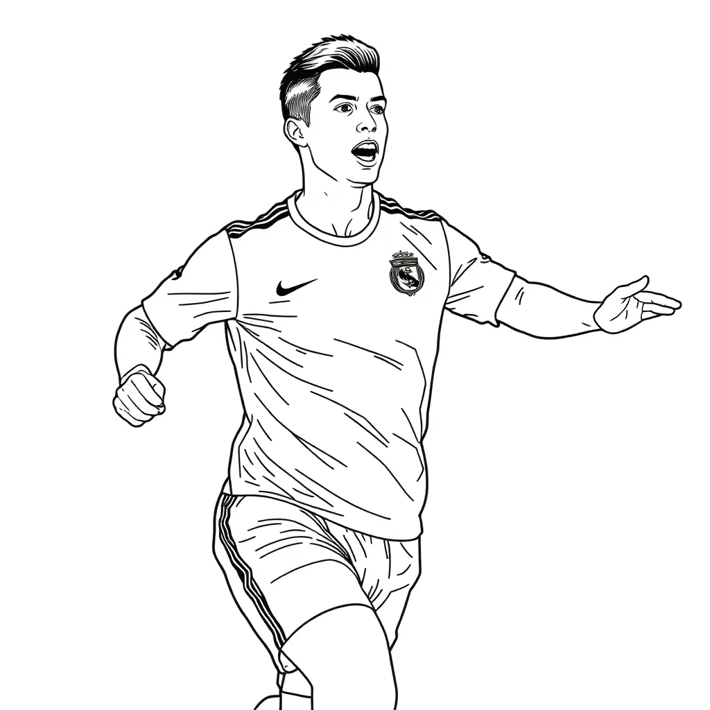 Cristiano Ronaldo coloring page
