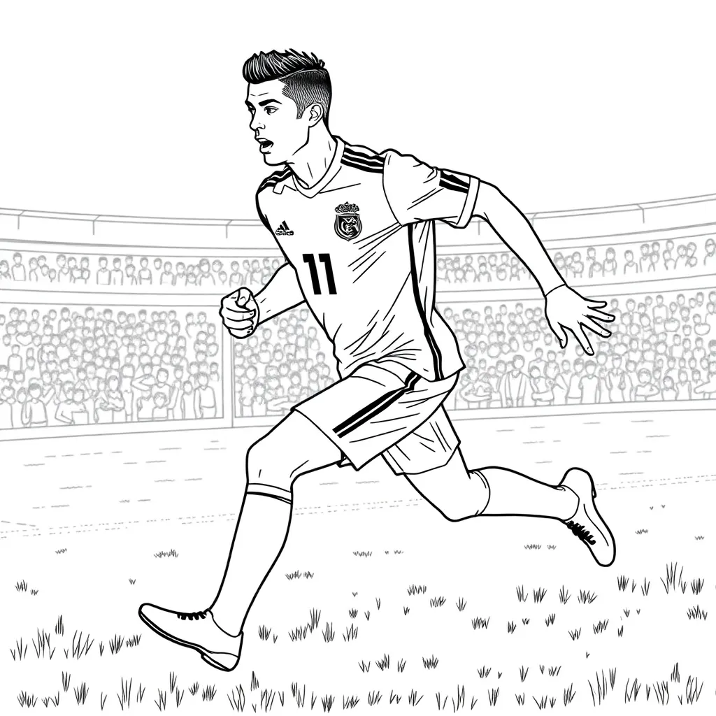 Cristiano Ronaldo coloring page